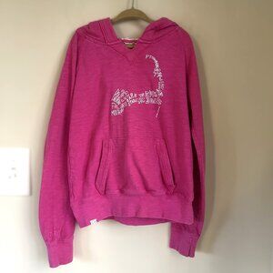 Cuffy's of Cape Cod Girls' Notched V-neck Hoodie, Deep Pink, Size 7